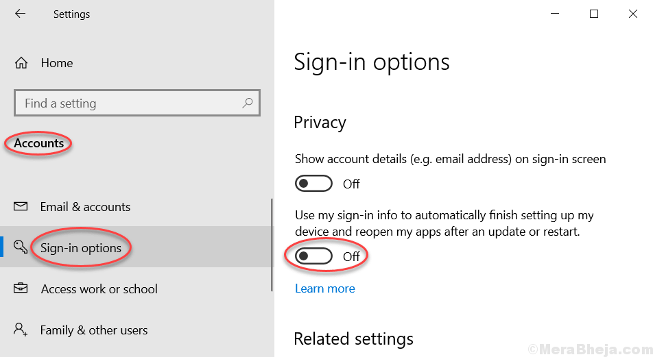 Use Sign In Info Windows 10 Augto Open Apps Min