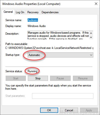 windows 10 audio service not responding