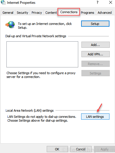 Connections Lan Settings Min