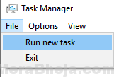 File Run New Task Explorer Min