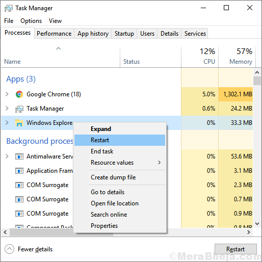 Restart Windows Explorer Min