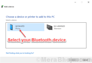 Select Bluetooth Device Min