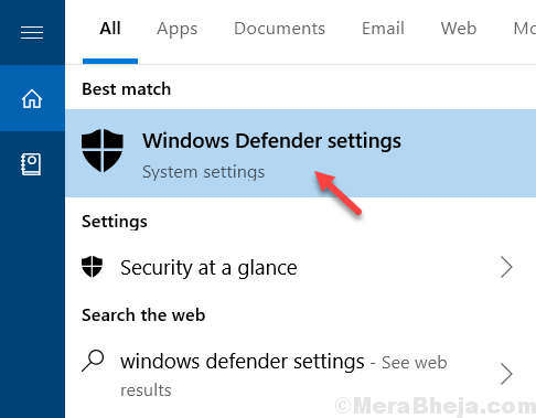 Windows Defender Settings Min