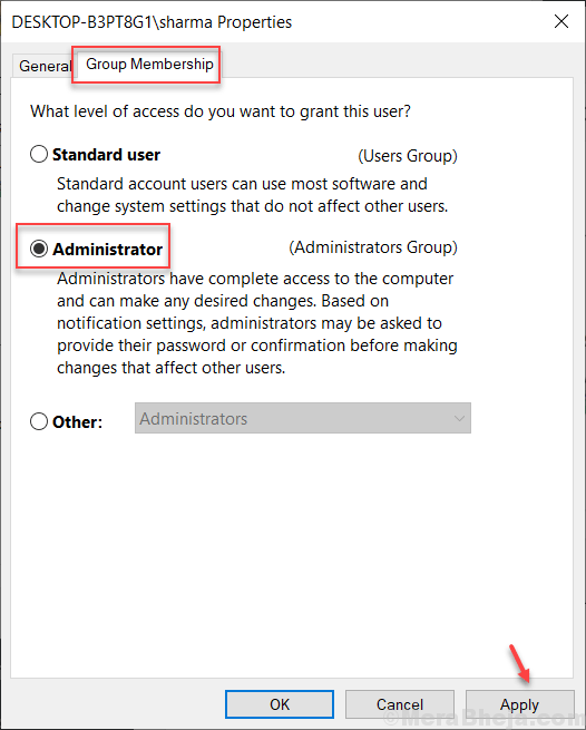 windows 10 not recognizing me as administrator