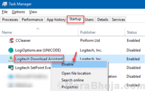 disable logitech download assistant