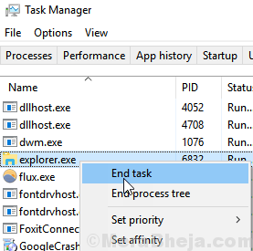 End Task Explorer Exe