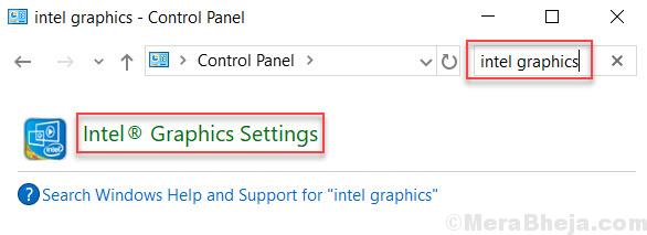 Intel Graphics Settings