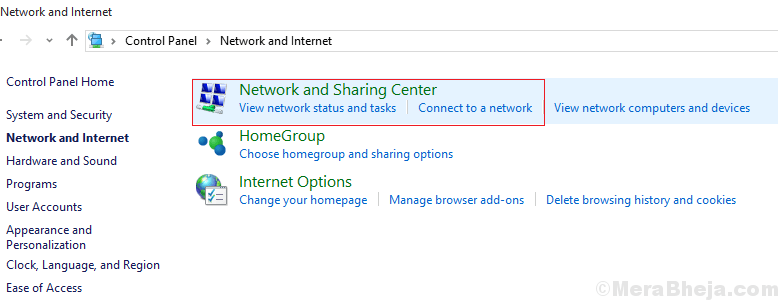 Network And Sharing Center
