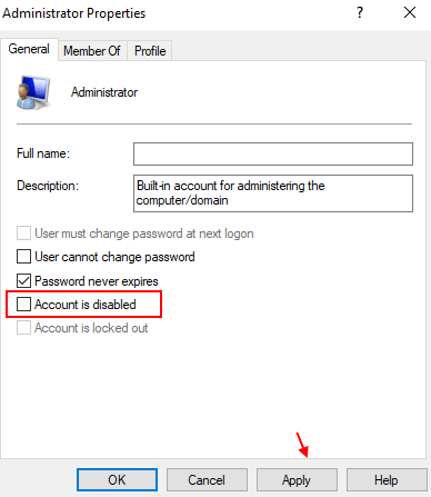 windows 10 not recognizing me as administrator