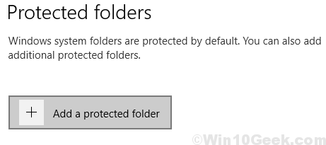 Add Protected Folder