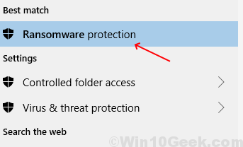 Ransomware Protection Start
