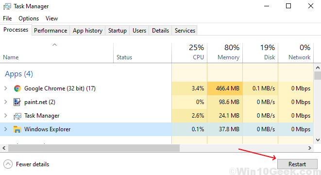 Task Manager Processes