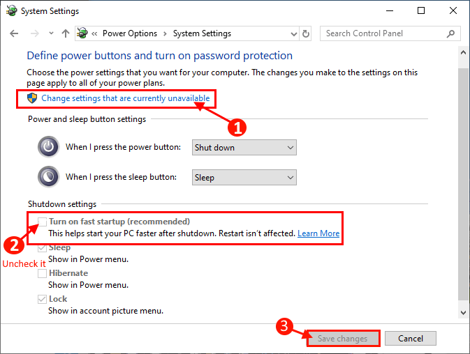 windows 10 screen will not turn off