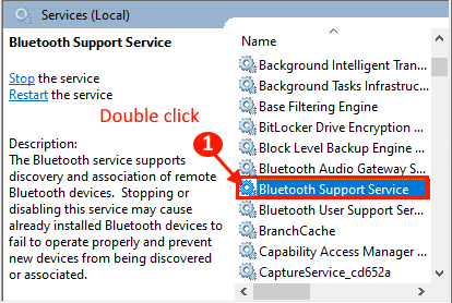 Bluetooth Services Double Click