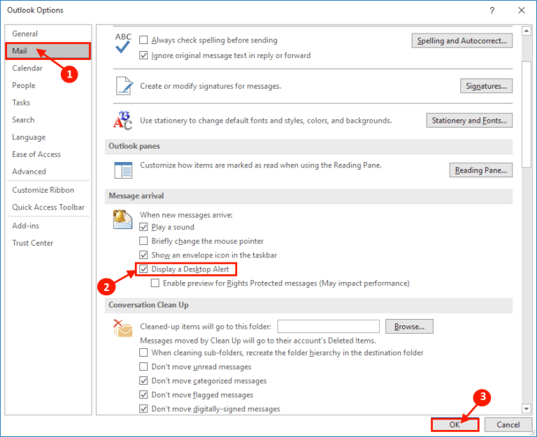 Fix Not getting new email alerts in Outlook on Windows 10 / 11