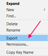 Exporting A Key