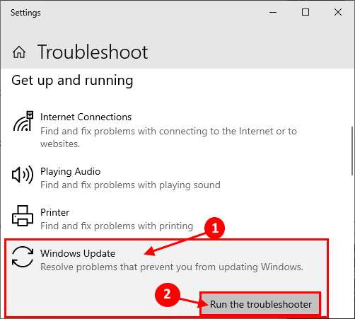 Windows Update Troubleshooter