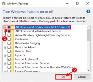 Turn on or off .net