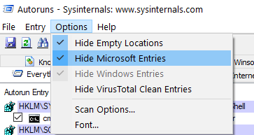 Hide Microsoft Entries Min