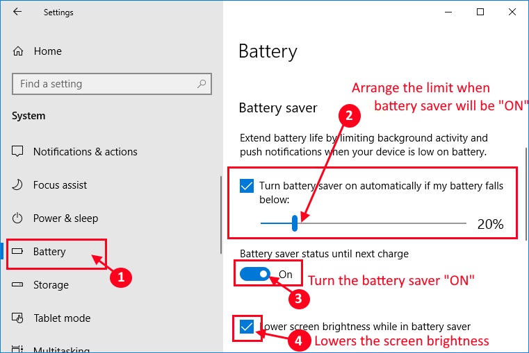 Battery Saver Settings