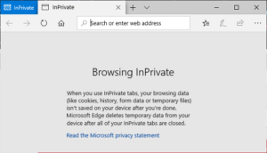 inprivate browsing