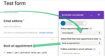 Booking Calendar Test Notifcations