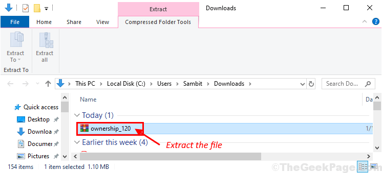 Extract The File