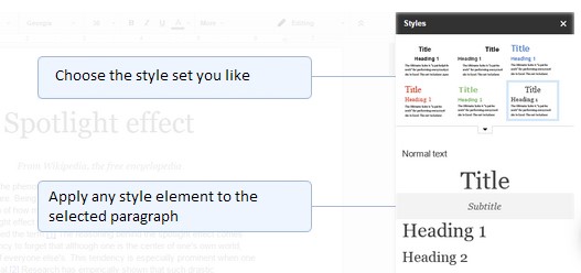 Googledocs Style