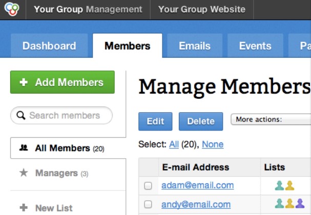 Group Spaces Membership Management