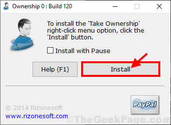 Install Ownership