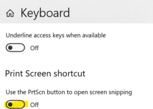 Fix: Print Screen key is not working on your computer in Windows 10