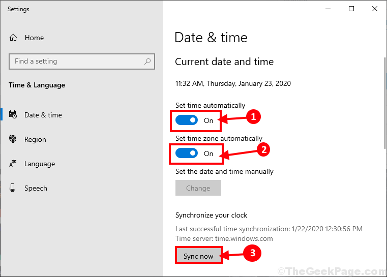 Sync Date And Time