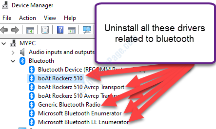 Uninstall All The Bluetooth Drivers