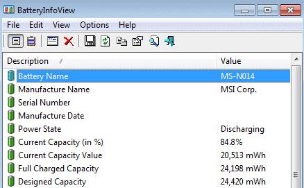 Battery Info View