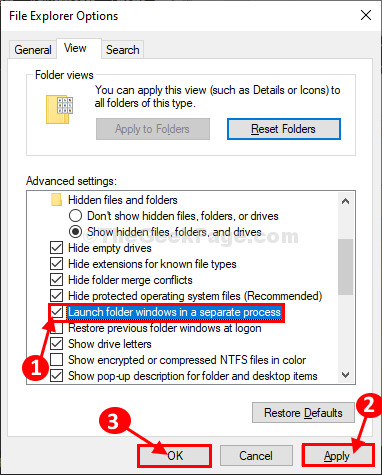 Change Folder Options