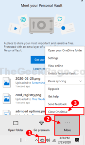 close ondrive