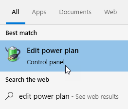 Edit Power Plan