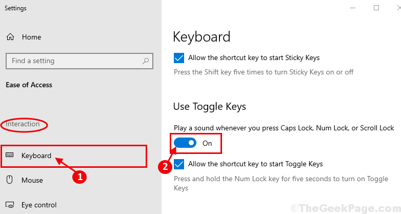 Keyborad Toggle Keys