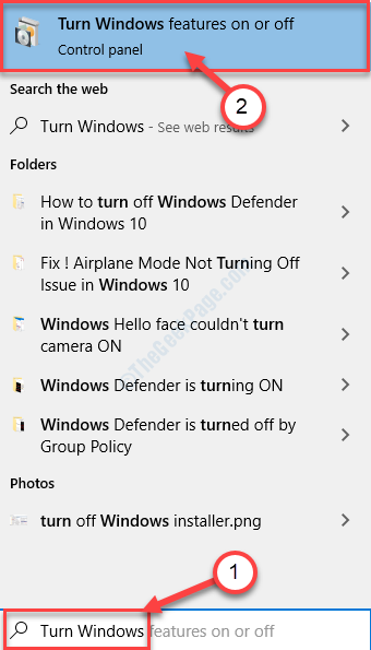 Turn Windows Feature On Or Off