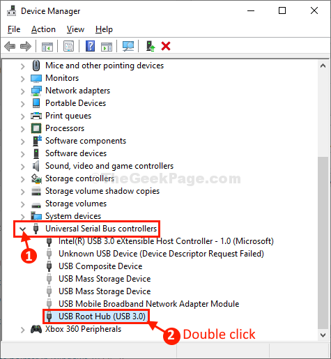 Usb Root Hub Double Click