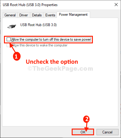 Usb Root Uncheck