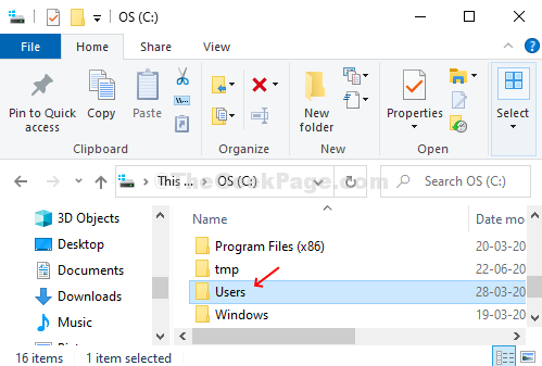 In The C Folder, Locate And Double Click On Users Folder