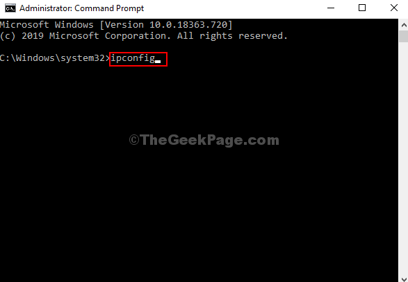 In The Command Prompt Window Type Ipconfig