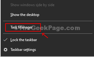 Right Click On Taskbar To Open Task Manager