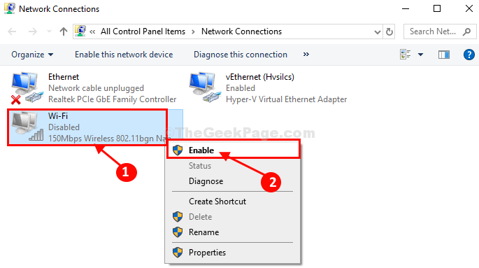 enable ethernet windows 10