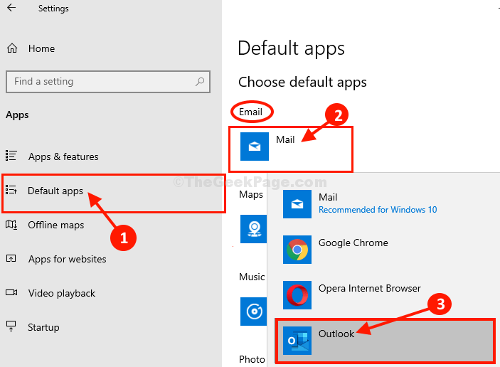 how to set default mail client in outlook 2016