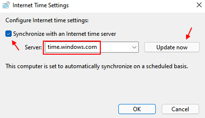 Time Windows Update Min