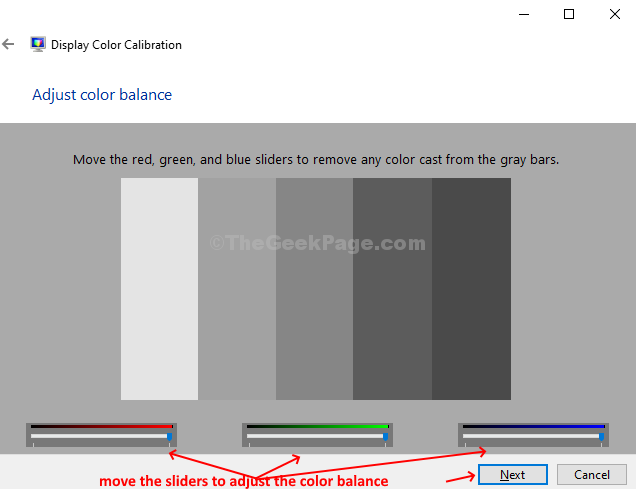 Adjust Color Balance Move Sliders Next