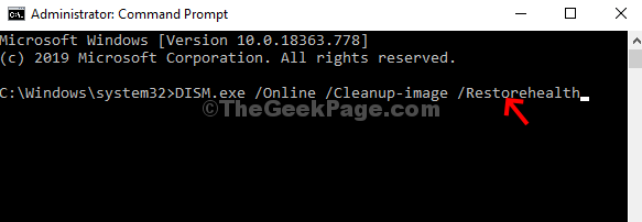 Command Prompt (admin) Execute Command Enter