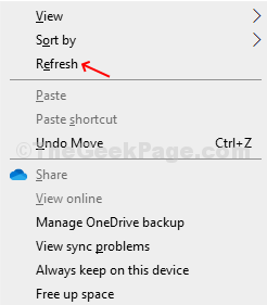 Desktop Emptty Space Right Click Refresh